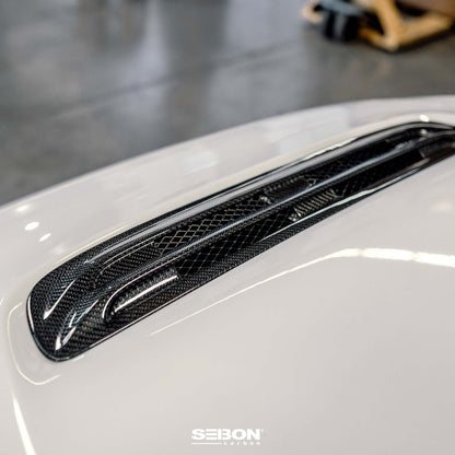 Seibon 2023 Honda Civic Type R Carbon Fiber Hood Scoop | HDS23HDCVR - JDMuscleHood Scoops / VentsseiHDS23HDCVR