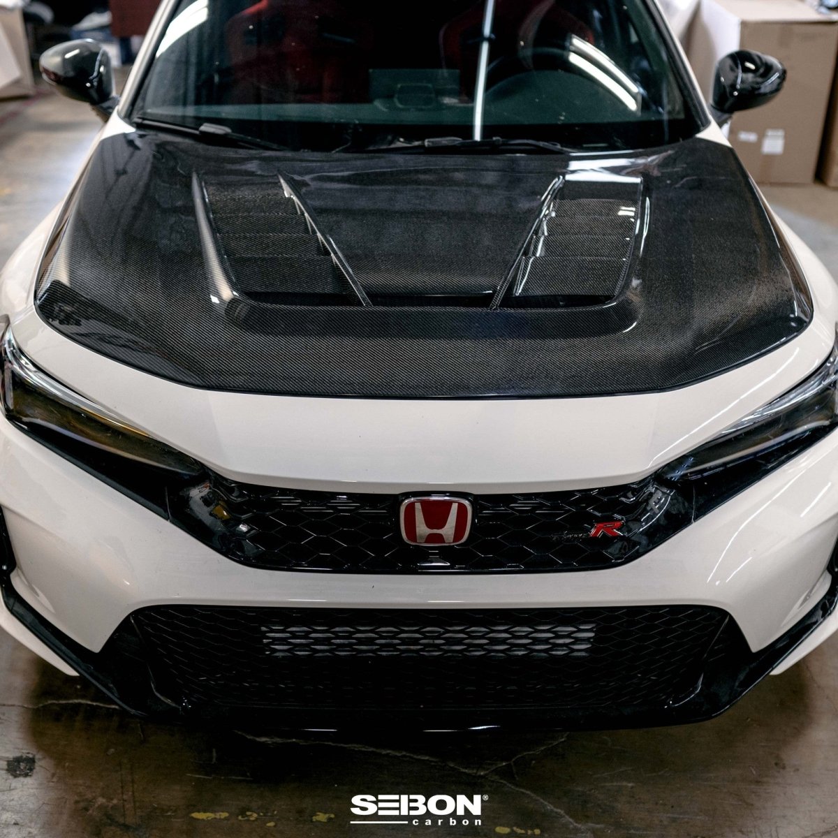 Seibon 2023 Honda Civic Type R TV - Styler Double Side Carbon Fiber Hood | HD23HDCVR - TV - DS - JDMuscleHoodsseiHD23HDCVR-TV-DS
