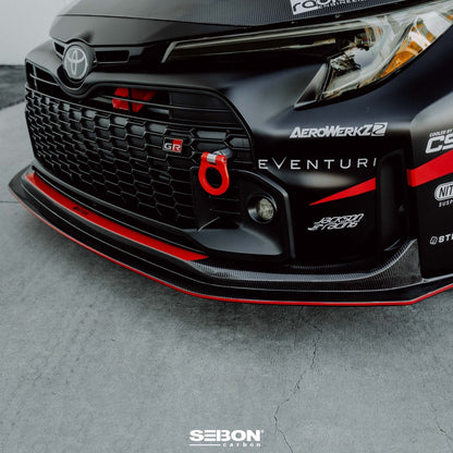 Seibon 2023+ Toyota GR Corolla MB - Style Carbon Fiber Front Lip | FL23TYGRCOR - MB - JDMuscleFront LipsseiFL23TYGRCOR-MB