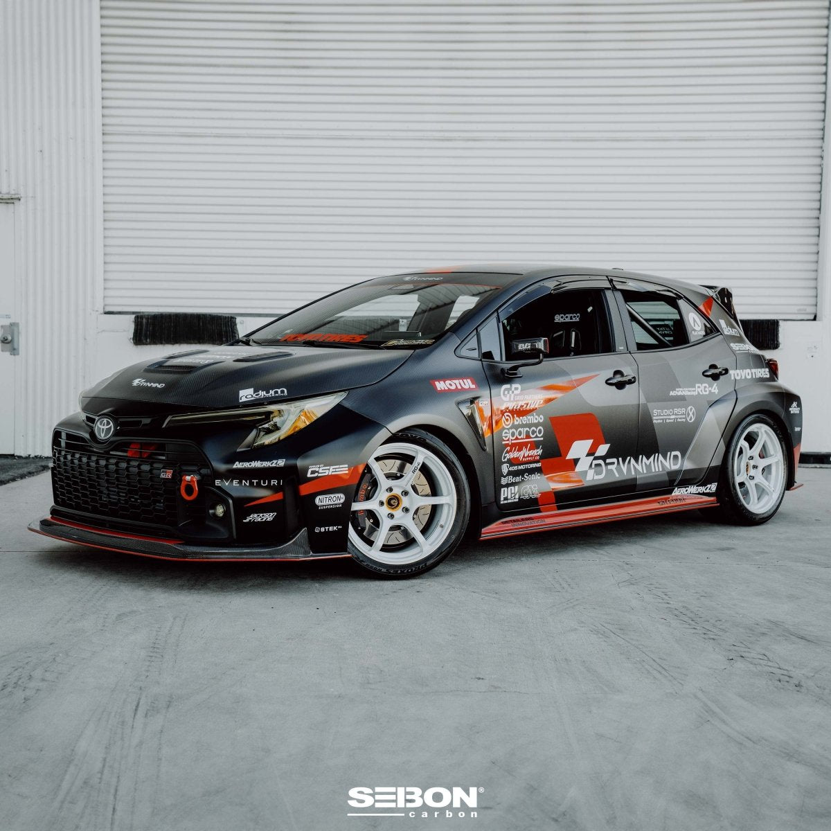 Seibon 2023+ Toyota GR Corolla MB - Style Carbon Fiber Front Lip | FL23TYGRCOR - MB - JDMuscleFront LipsseiFL23TYGRCOR-MB