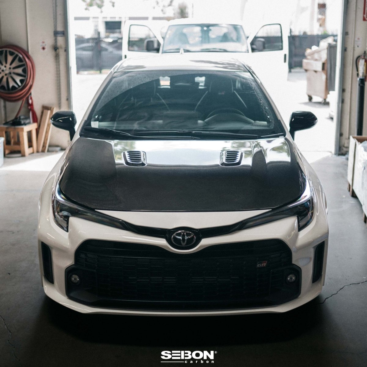 Seibon 2023 Toyota GR Corolla OE - Style Carbon Fiber Hood - Gloss Finish | HD23TYGRCOR - OE - JDMuscleHoodsseiHD23TYGRCOR-OE