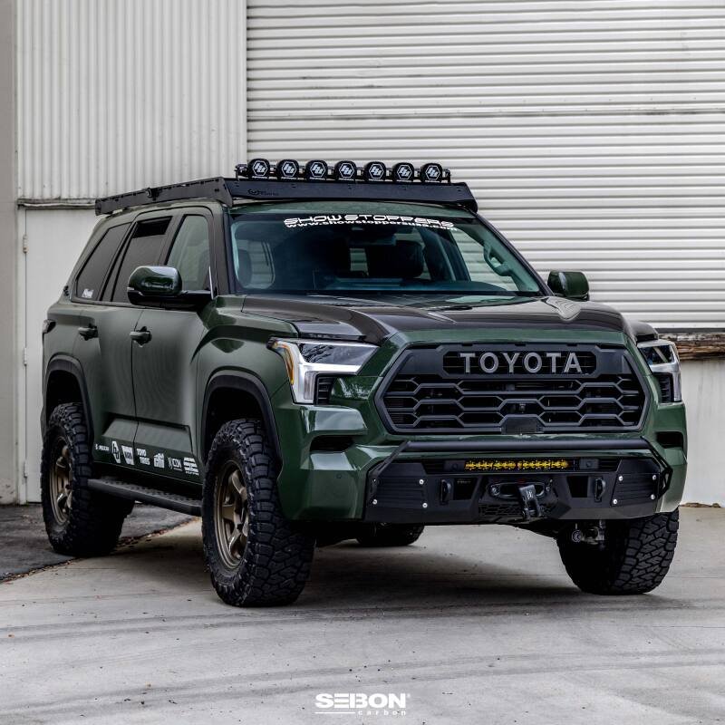Seibon OE Style Carbon Fiber Hood for Toyota Tundra 2022 - 2023 - Part Number seiHD23TYTU - OE - JDMuscleSPK814162