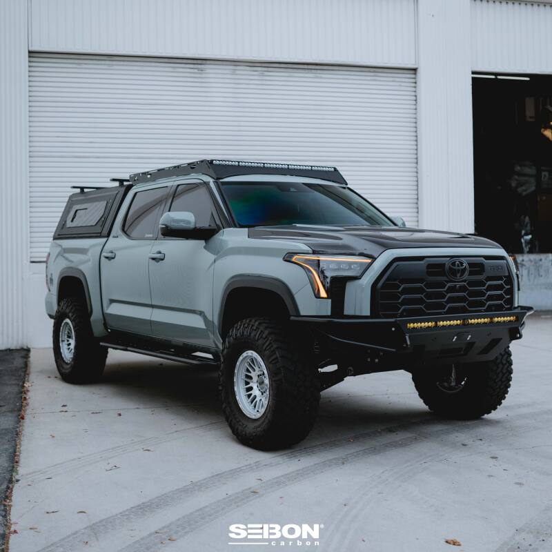 Seibon RR - Style Carbon Fiber Hood for Toyota Tundra 2022 - 2024 and Sequoia 2023 - 2024 - Lightweight and Durable Upgrade - JDMuscleSPK811792