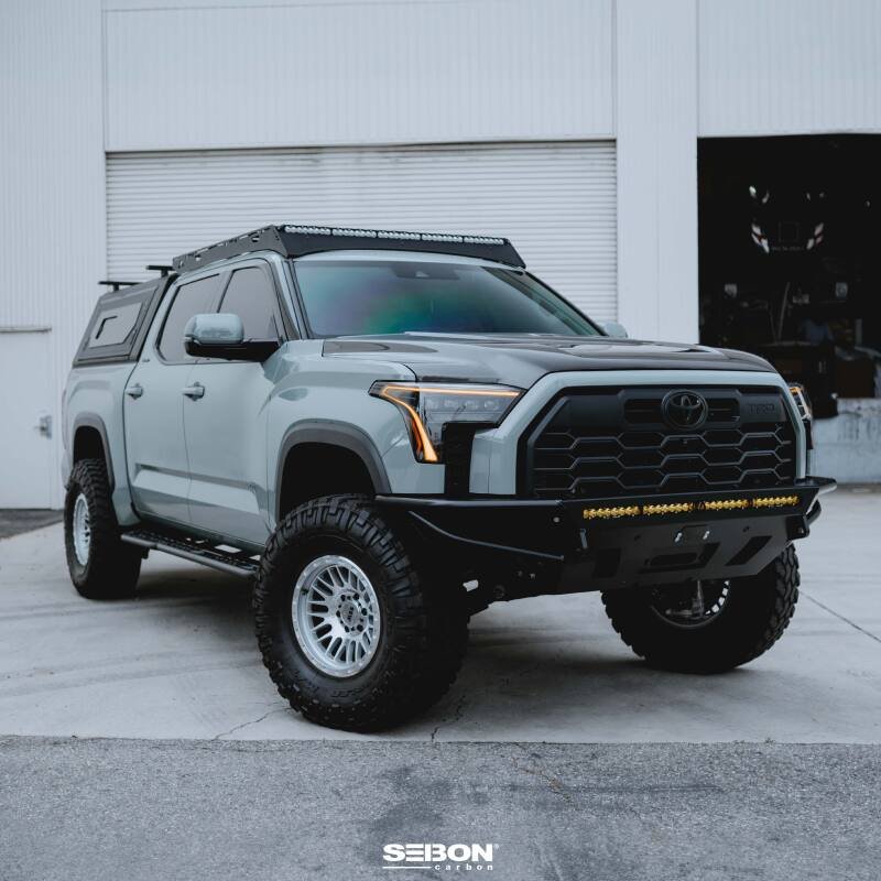Seibon RR - Style Carbon Fiber Hood for Toyota Tundra 2022 - 2024 and Sequoia 2023 - 2024 - Lightweight and Durable Upgrade - JDMuscleSPK811792