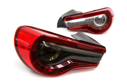 Smoked Tail Light Overlays (Dark, Light, Red, or Yellow) - 2017 - 2021 Toyota 86 / Subaru BRZ - JDMuscleTaillightsSF-1786TL-DSDark Smoke