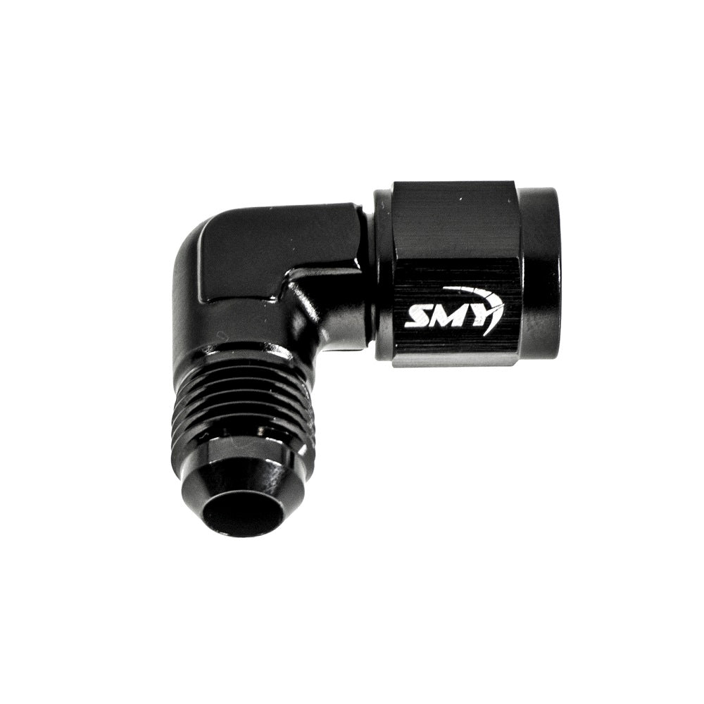 SMY Performance [Universal] 6AN Male to 6AN 90 Degree Female Swivel Hose Fitting Adapter - Lifetime Warranty