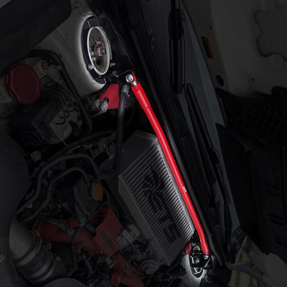 SMY Performance [15-21 WRX/STI] Tallboy Front Strut Tower Brace Wrinkle Black