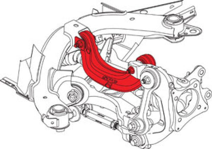 SPC Performance 2015+ Ford Mustang Rear Adjustable Camber Arm – Forged Aluminum, - 3 to +2 Degrees Adjustment | spc72370 - JDMuscleSPK202754