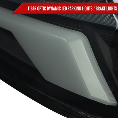 Spec - D [15 - 21 WRX/STI] Tail Light w/ Sequential LED Turn Signal and LED Side Marker Brake Reverse - JDMuscleTail LightsSCDLT-WRX15JMLED-SQ-RSMatte Black Housing / Clear Lens / White Light Bar