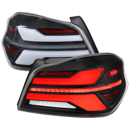 Spec - D [15 - 21 WRX/STI] Tail Light w/ Sequential LED Turn Signal and LED Side Marker Brake Reverse - JDMuscleTail LightsSCDLT-WRX15JMLED-SQ-RSMatte Black Housing / Clear Lens / White Light Bar