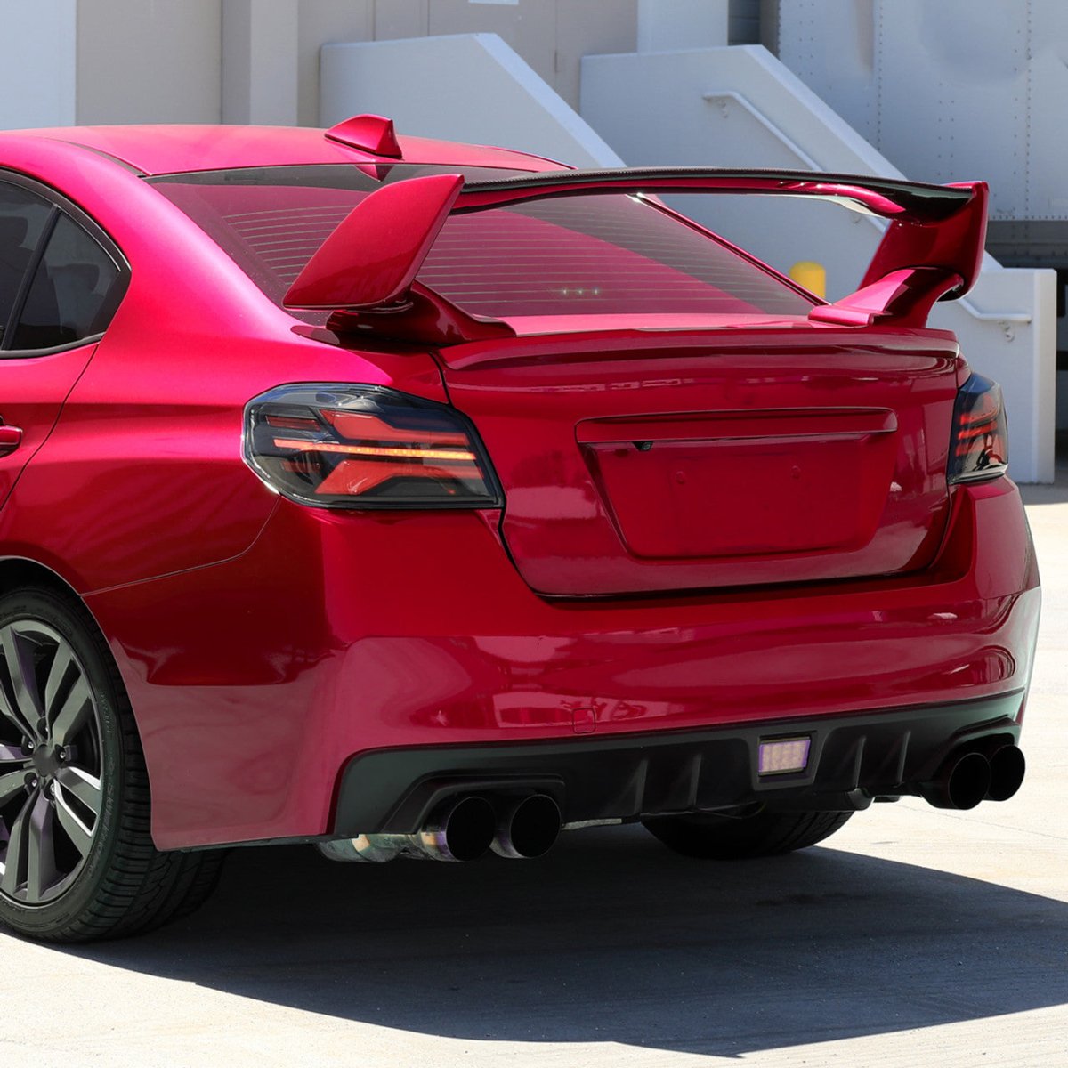 Spec - D [15 - 21 WRX/STI] Tail Light w/ Sequential LED Turn Signal and LED Side Marker Brake Reverse - JDMuscleTail LightsSCDLT-WRX15JMLED-SQ-RSMatte Black Housing / Clear Lens / White Light Bar