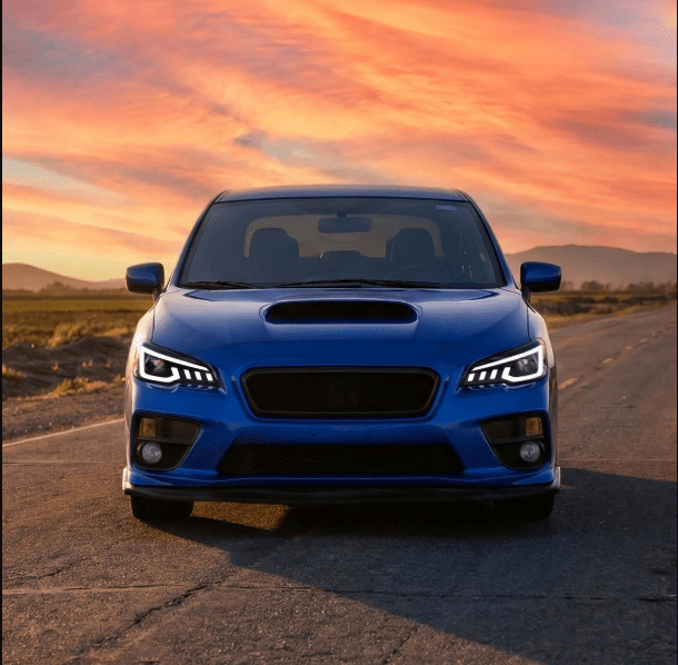 Spec - D Tuning [15 - 21 WRX] Halogen Projector Headlight Factory Halogen Only/Matte Black Housing Smoke Lens - JDMuscleHeadlights2LHP-WRX15SM-SQ-RS