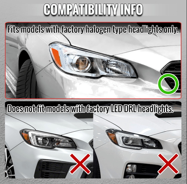 Spec - D Tuning [15 - 21 WRX] Halogen Projector Headlight Factory Halogen Only/Matte Black Housing Smoke Lens - JDMuscleHeadlights2LHP-WRX15SM-SQ-RS