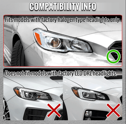 Spec - D Tuning [15 - 21 WRX] Halogen Projector Headlight Factory Halogen Only/Matte Black Housing Smoke Lens - JDMuscleHeadlights2LHP-WRX15SM-SQ-RS