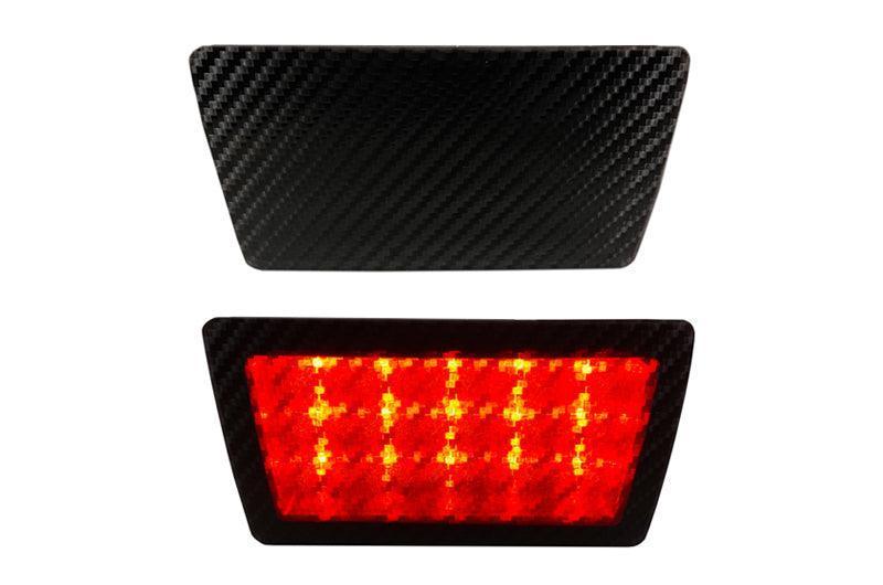 Special Edition Dark Smoke Carbon Fiber F1 / Rear Fog Light Overlay - 2015 - 2022 Subaru WRX / STI - JDMuscleFog / DRL15WRX-F1-DSCBDark Smoke Carbon Fiber