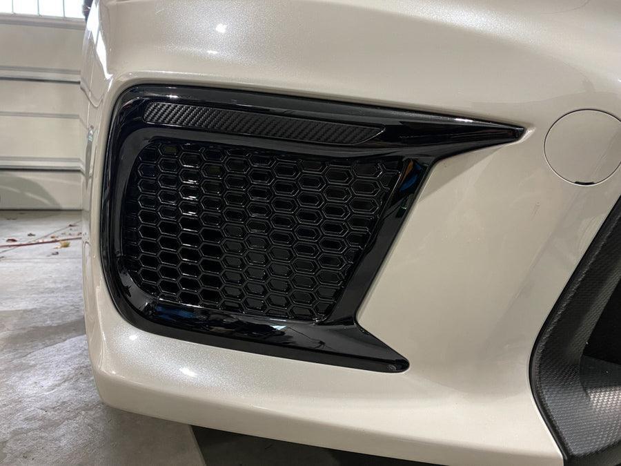 Special Edition Dark Smoke Carbon Fiber JDM DRL Bezel Overlays - 2018 - 2021 WRX / STI - JDMuscleFog / DRL15WRXFGDRLCB