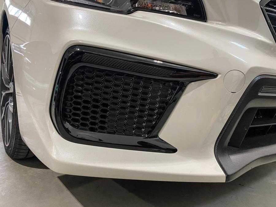 Special Edition Dark Smoke Carbon Fiber JDM DRL Bezel Overlays - 2018 - 2021 WRX / STI - JDMuscleFog / DRL15WRXFGDRLCB