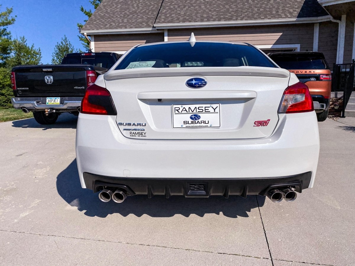 Special Edition Dark Smoke Carbon Fiber Tail Light Overlays - 2015+ WRX / STI - JDMuscleTaillightsSFB15WRXTLDSCB