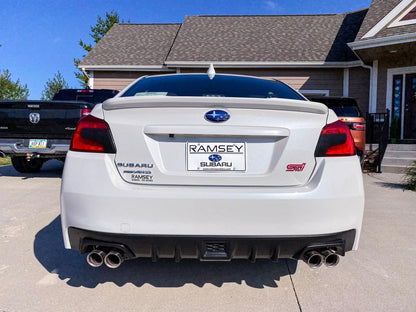 Special Edition Dark Smoke Carbon Fiber Tail Light Overlays - 2015+ WRX / STI - JDMuscleTaillightsSFB15WRXTLDSCB