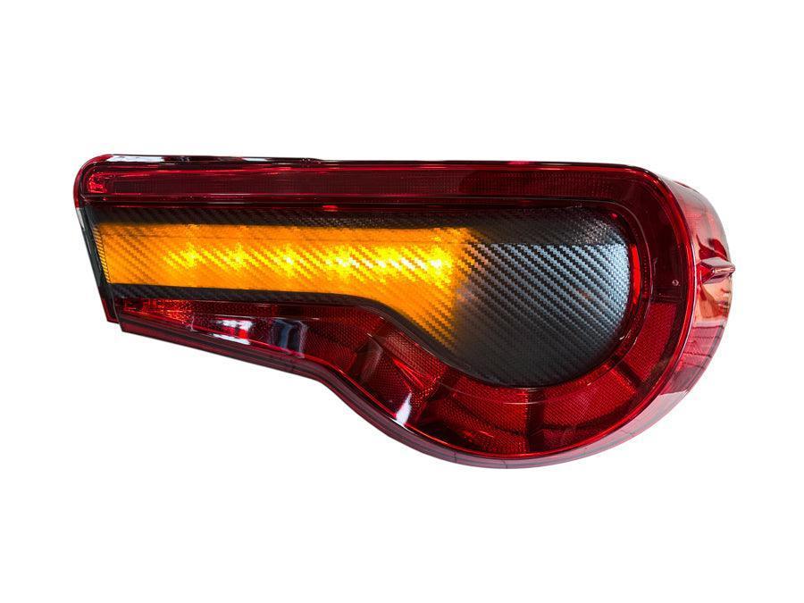 Special Edition Dark Smoke Carbon Fiber Tail Light Overlays - 2017 - 2021 Toyota 86 / Subaru BRZ - JDMuscleTaillights1786TLDSCF