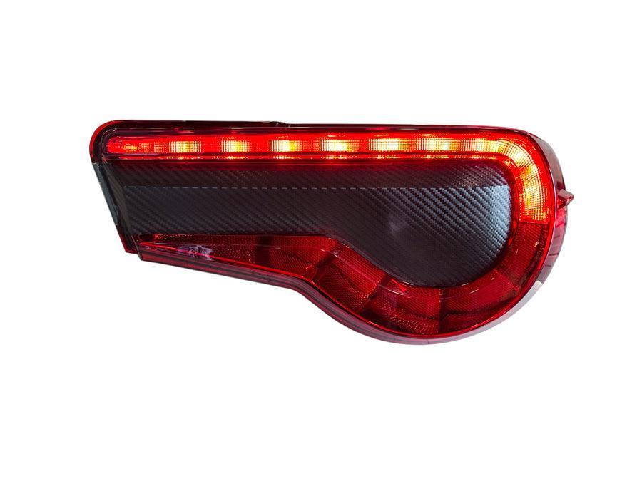 Special Edition Dark Smoke Carbon Fiber Tail Light Overlays - 2017 - 2021 Toyota 86 / Subaru BRZ - JDMuscleTaillights1786TLDSCF
