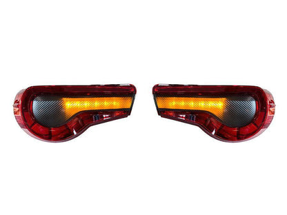Special Edition Dark Smoke Carbon Fiber Tail Light Overlays - 2017 - 2021 Toyota 86 / Subaru BRZ - JDMuscleTaillights1786TLDSCF