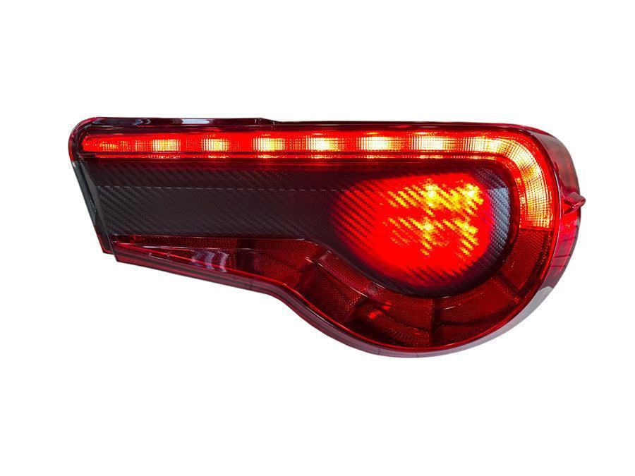 Special Edition Dark Smoke Carbon Fiber Tail Light Overlays - 2017 - 2021 Toyota 86 / Subaru BRZ - JDMuscleTaillights1786TLDSCF