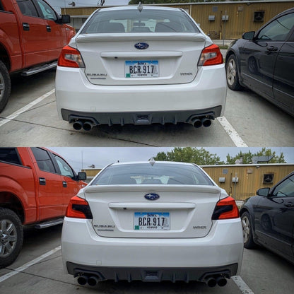 Special Edition Dark Smoke Honeycomb Tail Light Overlays - 2015 - 2021 WRX / STI - JDMuscleTaillightsSFB15WRXTLDSHC