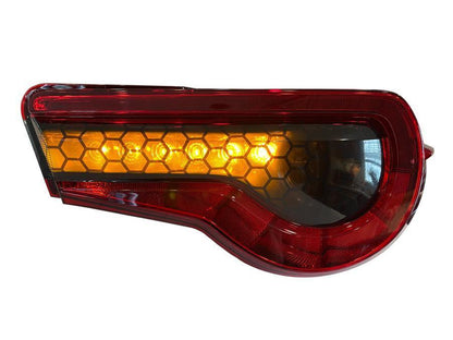 Special Edition Dark Smoke Honeycomb Tail Light Overlays - 2017 - 2021 Toyota 86 / Subaru BRZ - JDMuscleTaillights1786TLDSHC