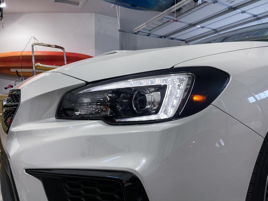 Special Edition Dark Smoke Stealth Headlight Overlays - 2015 - 2020 WRX / STI - JDMuscleHeadlights15WRXHLDSST