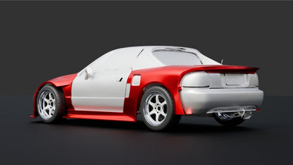 (SPECIAL - ORDER) Touring Car Widebody - Honda Civic CR - X Del Sol (92 - 98) - JDMuscleWidebody Kitsku-44022843932716Front End Only (FLip, Bumper Extensions, Fenders)
