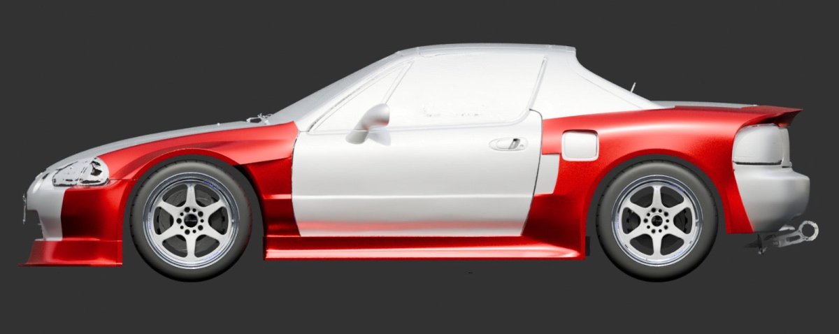 (SPECIAL - ORDER) Touring Car Widebody - Honda Civic CR - X Del Sol (92 - 98) - JDMuscleWidebody Kitsku-44022843932716Front End Only (FLip, Bumper Extensions, Fenders)