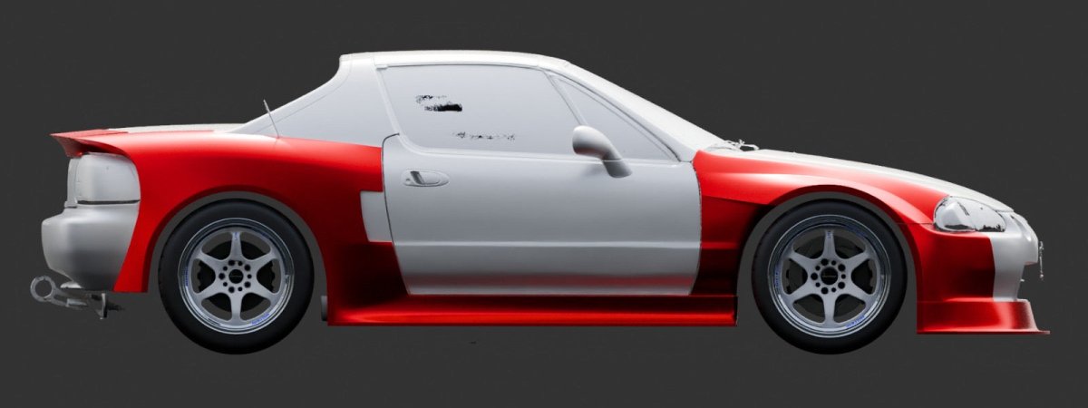 (SPECIAL - ORDER) Touring Car Widebody - Honda Civic CR - X Del Sol (92 - 98) - JDMuscleWidebody Kitsku-44022843932716Front End Only (FLip, Bumper Extensions, Fenders)