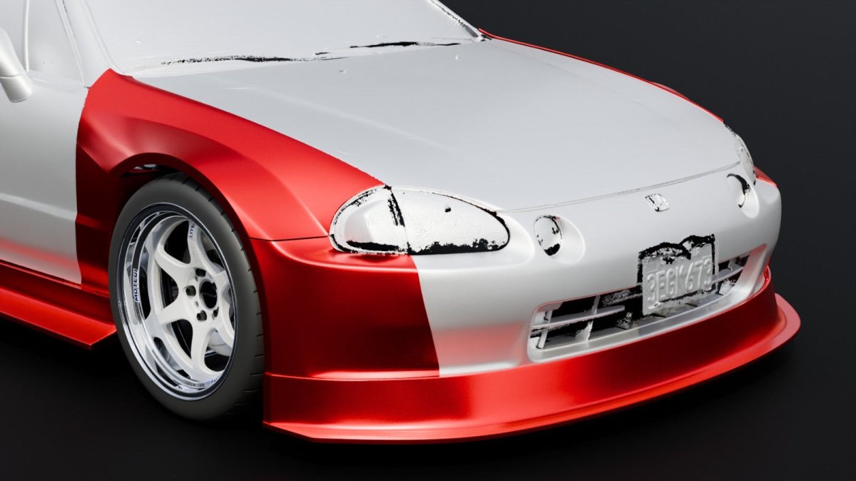 (SPECIAL - ORDER) Touring Car Widebody - Honda Civic CR - X Del Sol (92 - 98) - JDMuscleWidebody Kitsku-44022843932716Front End Only (FLip, Bumper Extensions, Fenders)