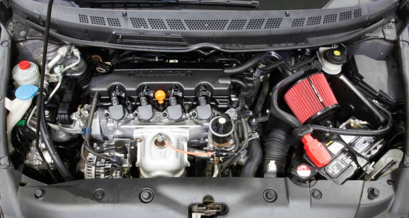 Spectre [06-09 Civic] Air Intake Kit for 1.8L 4-Cylinder - Polished Aluminum, Black Heat Shield - JDMuscleIntakesspe9076