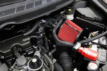 Spectre [06-09 Civic] Air Intake Kit for 1.8L 4-Cylinder - Polished Aluminum, Black Heat Shield - JDMuscleIntakesspe9076
