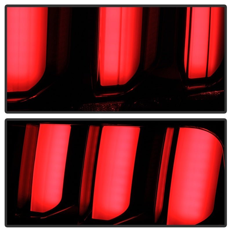 Spyder 05 - 09 Ford Mustang LED Tail Lights with White Light Bar in Black Finish | spy5086693 - JDMuscleSPK330166