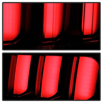 Spyder 05 - 09 Ford Mustang LED Tail Lights with White Light Bar in Black Finish | spy5086693 - JDMuscleSPK330166