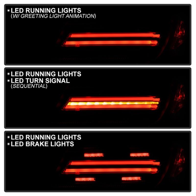 Spyder Apex 22 - 24 Toyota GR86/BRZ Full LED Tail Lights - Black (ALT - YD - TGR8622 - SEQGR - BK) - JDMuscleSPKspy5088918