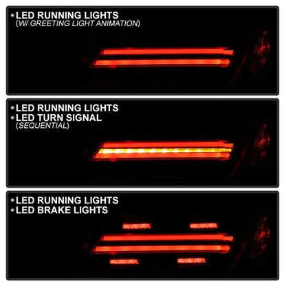 Spyder Apex 22 - 24 Toyota GR86/BRZ Full LED Tail Lights - Black (ALT - YD - TGR8622 - SEQGR - BK) - JDMuscleSPKspy5088918