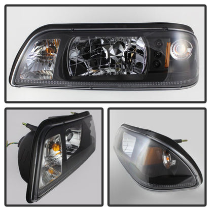 Spyder Ford Mustang 87 - 93 1PC LED | Replaceable LEDsCrystal Headlights Black HD - YD - FM87 - 1PC - LED - BK - JDMuscleShop the look 2spy5012531