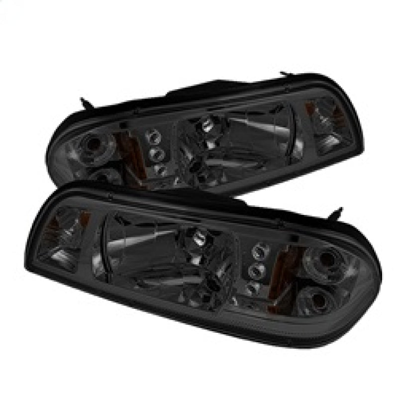 Spyder Ford Mustang 87 - 93 1PC LED | Replaceable LEDsCrystal Headlights Black HD - YD - FM87 - 1PC - LED - SM - JDMuscleShop the look 2spy5016805