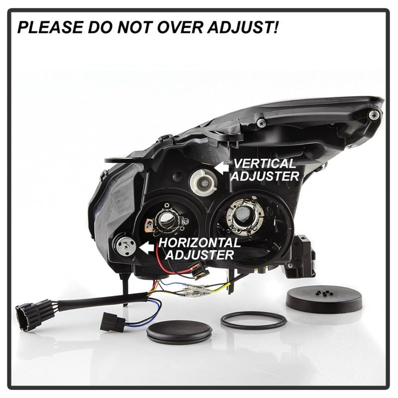 Spyder Nissan GTR R35 2009 - 2014 Projector Headlights with DRL LED - Black | spy5085696 - JDMuscleSPK190619
