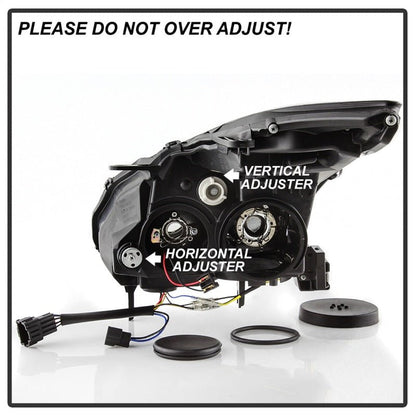 Spyder Nissan GTR R35 2009 - 2014 Projector Headlights with DRL LED - Black | spy5085696 - JDMuscleSPK190619