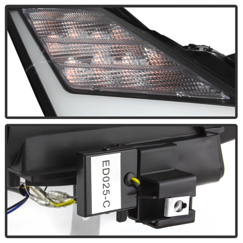 Spyder Nissan GTR R35 2009 - 2014 Projector Headlights with DRL LED - Black | spy5085696 - JDMuscleSPK190619