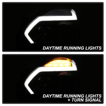 Spyder Nissan GTR R35 2009 - 2014 Projector Headlights with DRL LED - Black | spy5085696 - JDMuscleSPK190619