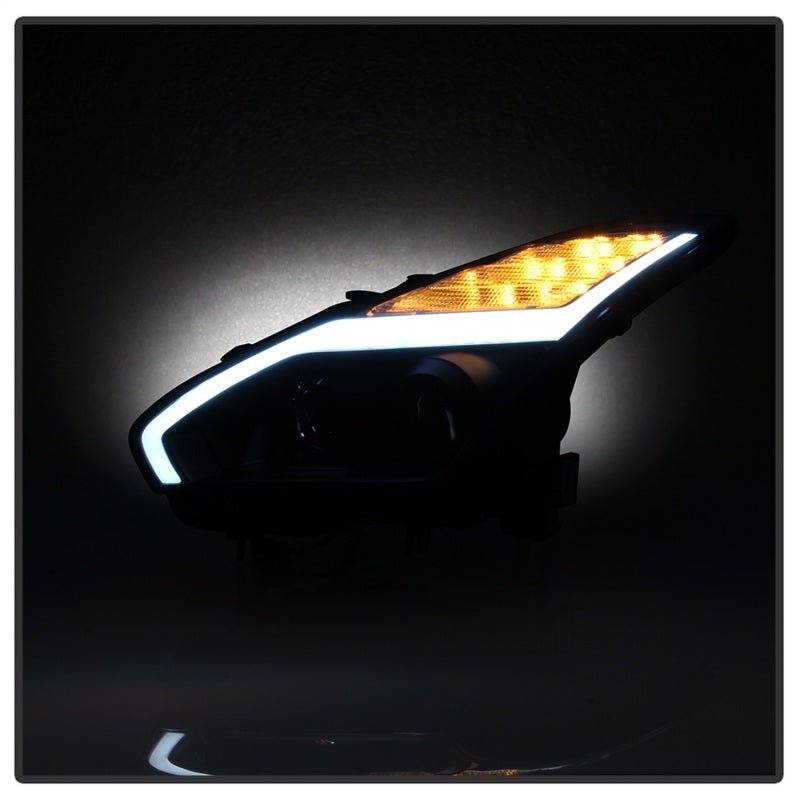 Spyder Nissan GTR R35 2009 - 2014 Projector Headlights with DRL LED - Black | spy5085696 - JDMuscleSPK190619