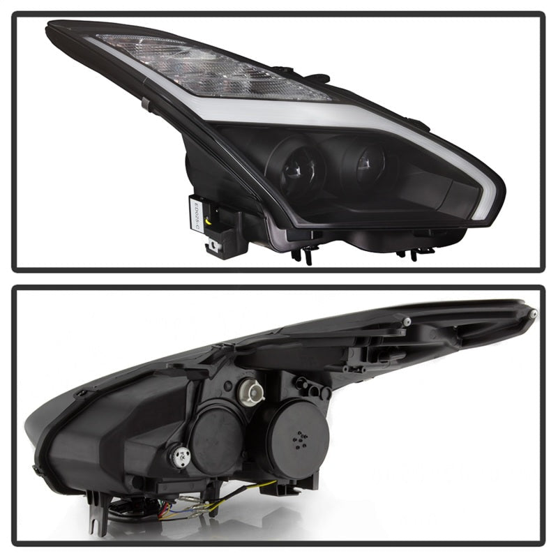 Spyder Nissan GTR R35 2009 - 2014 Projector Headlights with DRL LED - Black | spy5085696 - JDMuscleSPK190619