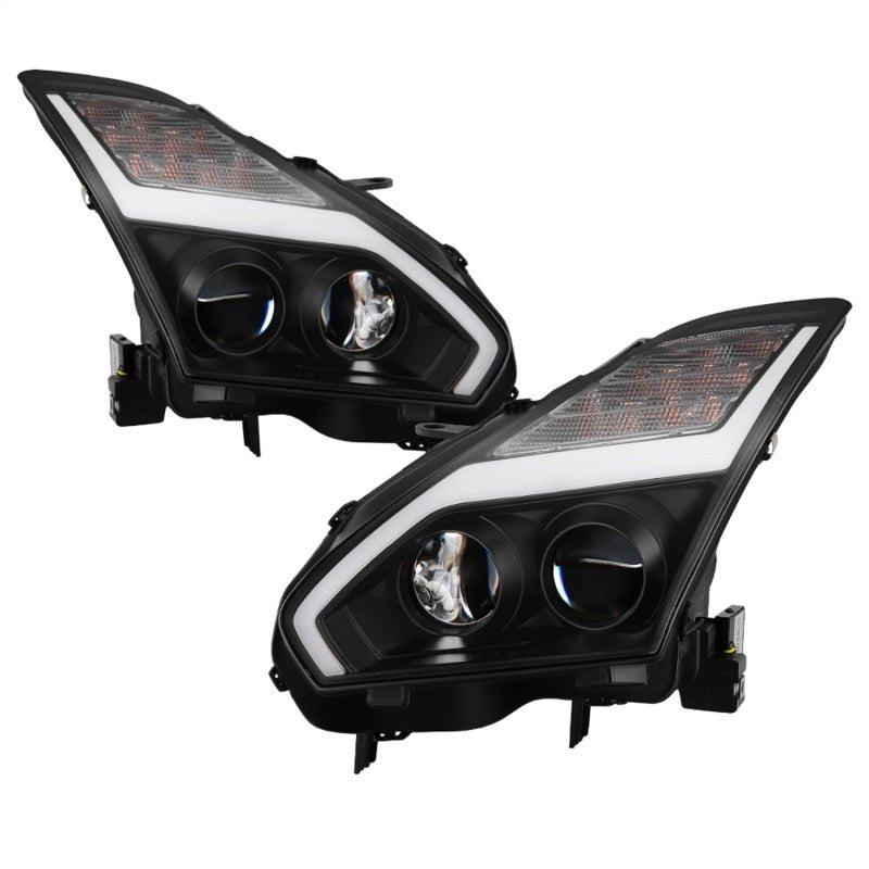 Spyder Nissan GTR R35 2009 - 2014 Projector Headlights with DRL LED - Black | spy5085696 - JDMuscleSPK190619