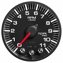Autometer Tachometer Gauge, 0-8,000 RPM, Black Dial, Flat Anti-Glare Lens, Black Bezel, 2 1/16" - Universal